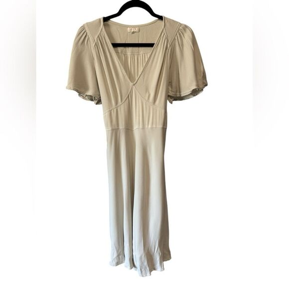 Revolve Anthropologie Ghost London Coraline Flutter Sleeve Dress - Picture 3 of 11